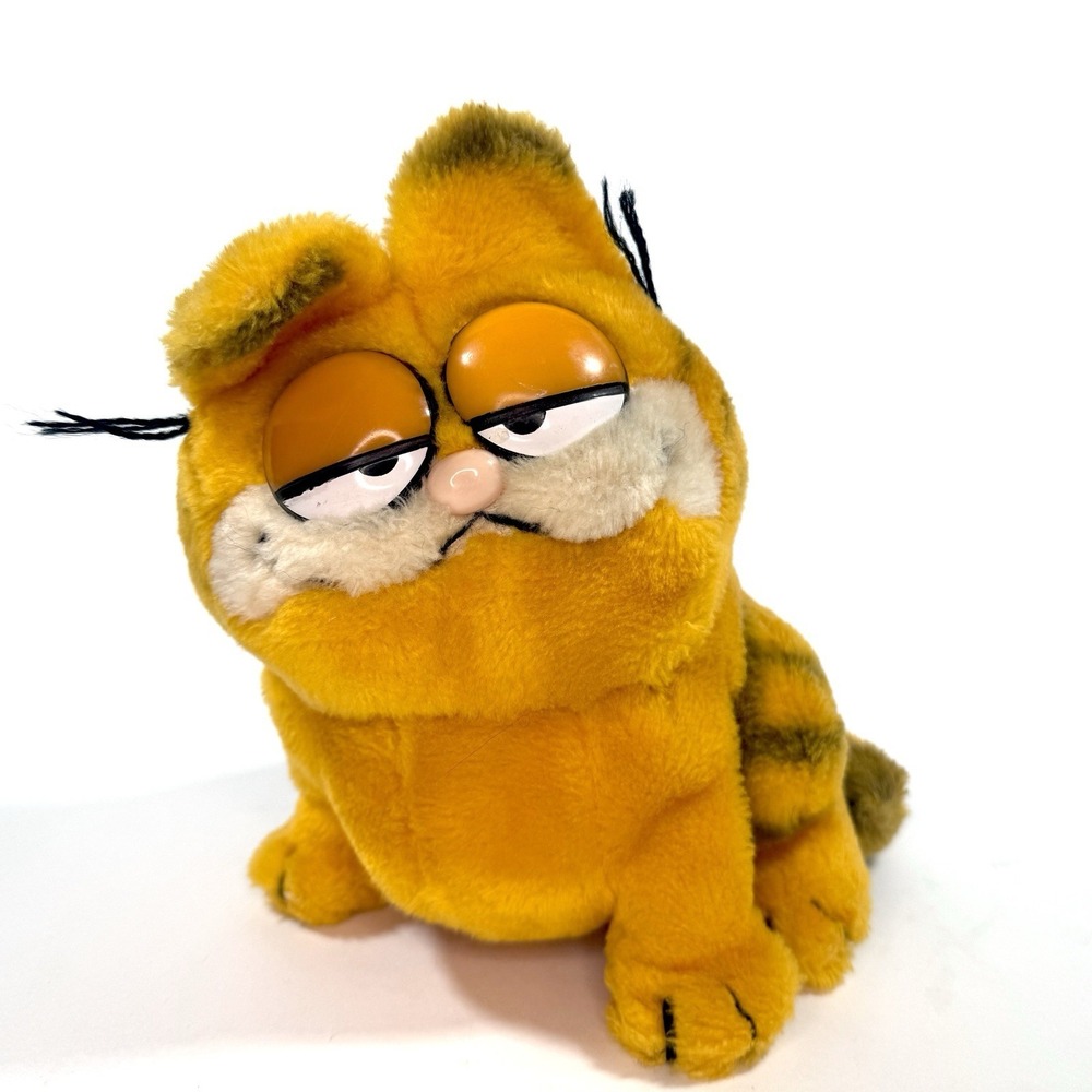 Vintage 1981 Garfield‎ The Cat Plush Dakin Stuffed Animal With Sleepy Eyes